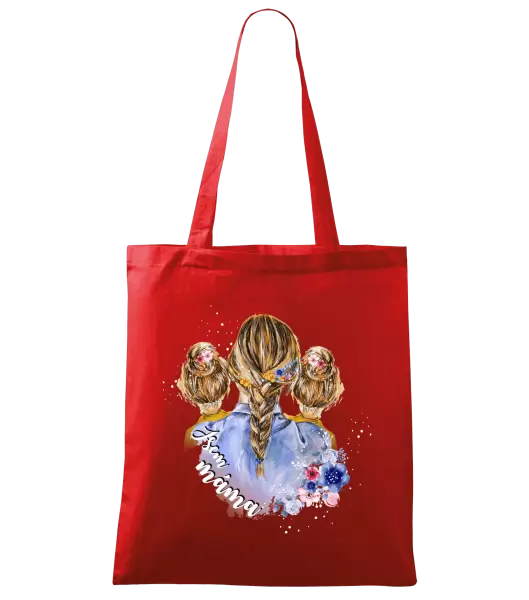 Látková taška Jsem máma - dvě holky