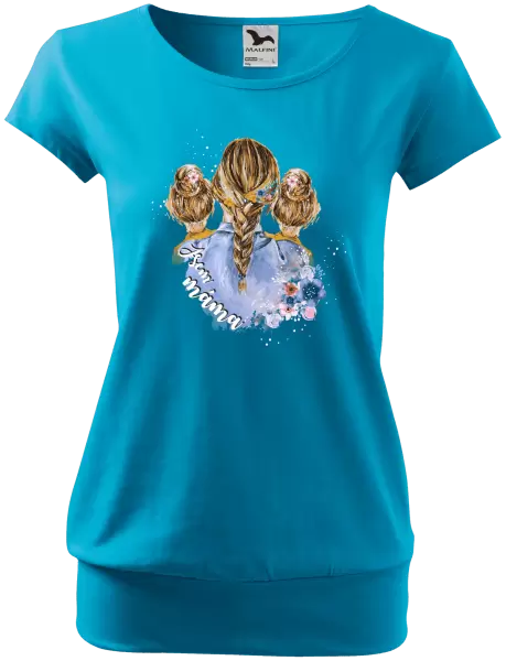 Dámské tričko Jsem máma - dvě holky