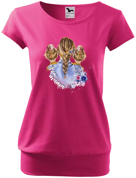 Dámské tričko Jsem máma - dvě holky