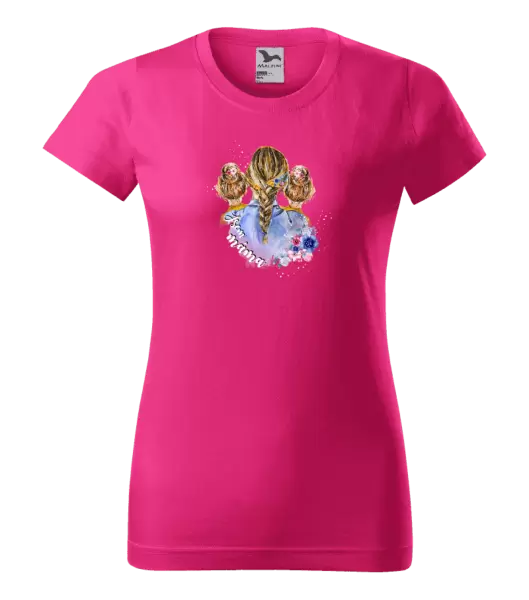 Dámské tričko Jsem máma - dvě holky