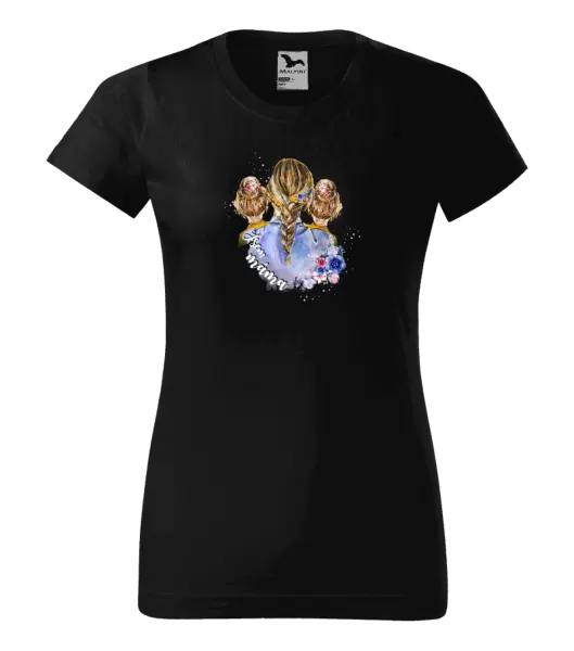 Dámské tričko Jsem máma - dvě holky