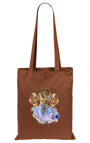 Látková taška Jsem máma - dvě holky