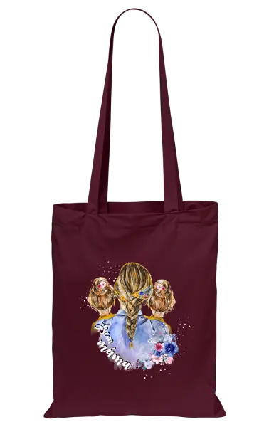 Látková taška Jsem máma - dvě holky