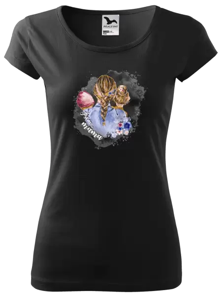 Dámské tričko Jsem máma - holčička a holka