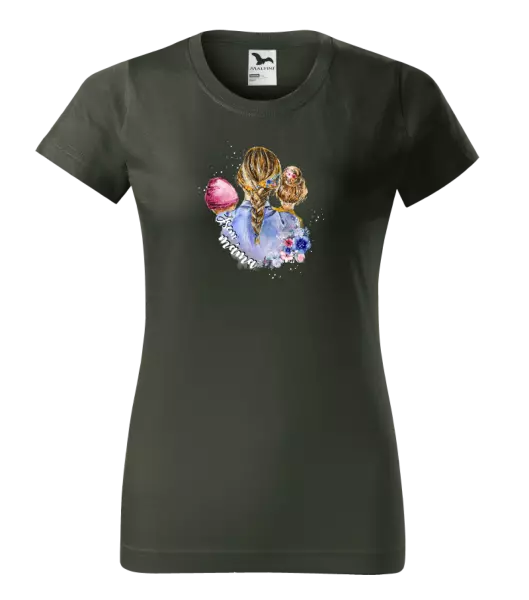 Dámské tričko Jsem máma - holčička a holka