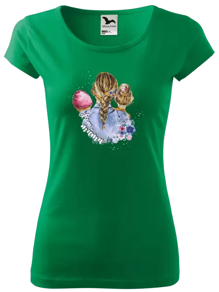 Dámské tričko Jsem máma - holčička a holka