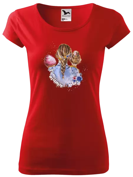 Dámské tričko Jsem máma - holčička a holka