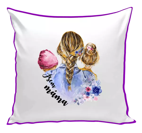 Polštář Jsem máma - holčička a holka