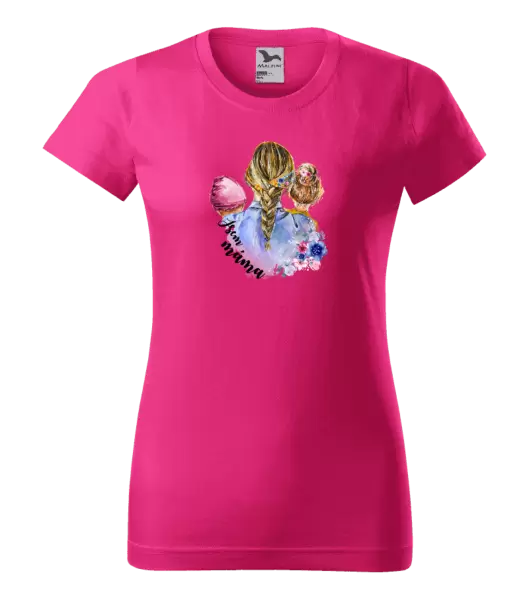 Dámské tričko Jsem máma - holčička a holka