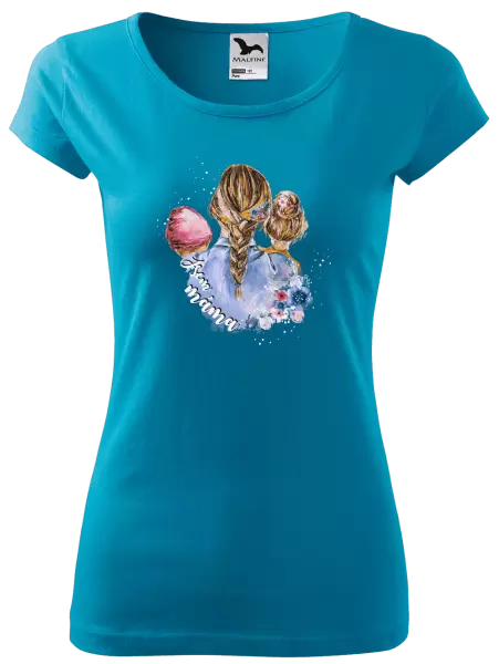 Dámské tričko Jsem máma - holčička a holka