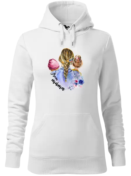 Dámská mikina Jsem máma - holčička a holka