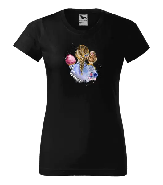 Dámské tričko Jsem máma - holčička a holka