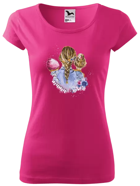 Dámské tričko Jsem máma - holčička a holka