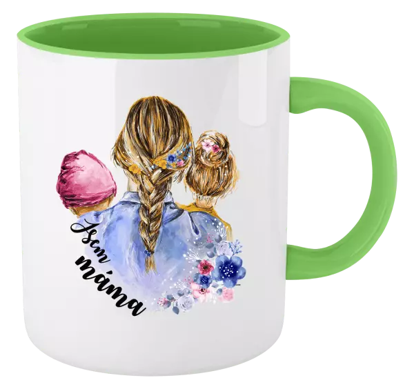 Hrnek Jsem máma - holčička a holka