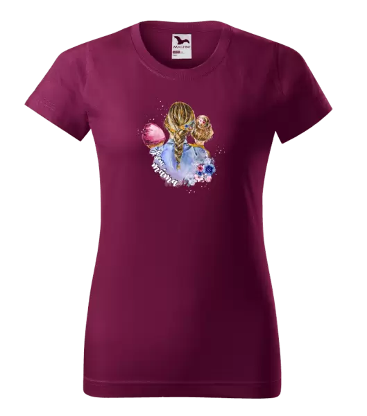 Dámské tričko Jsem máma - holčička a holka