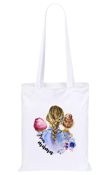 Látková taška Jsem máma - holčička a holka