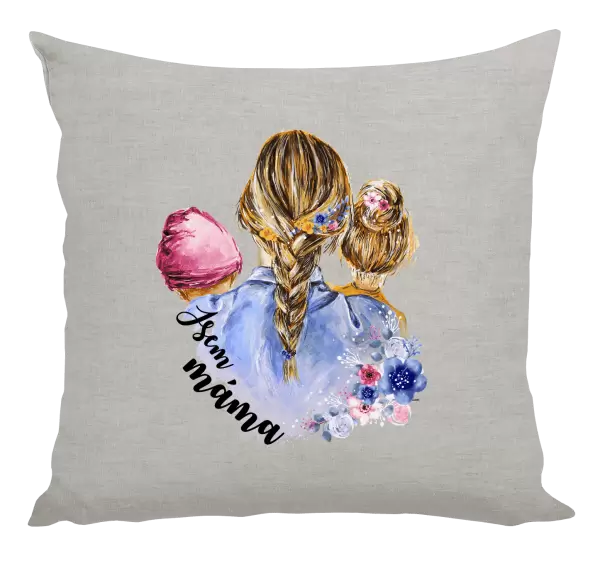 Polštář Jsem máma - holčička a holka