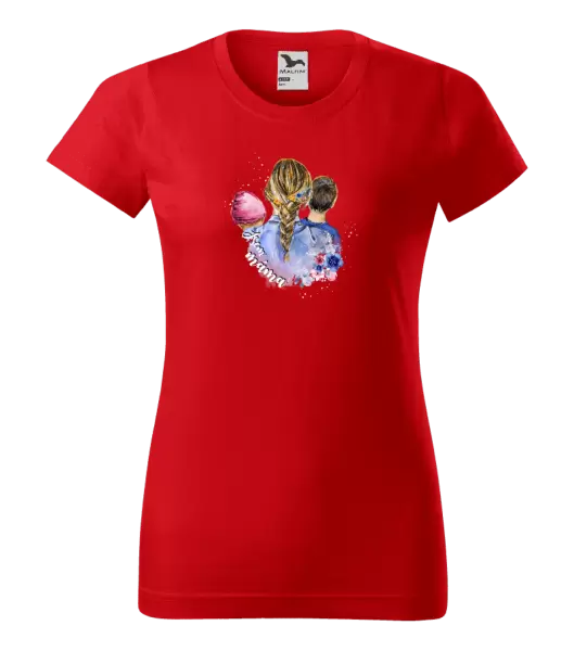 Dámské tričko Jsem máma - holčička a kluk