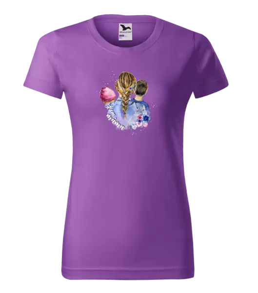 Dámské tričko Jsem máma - holčička a kluk