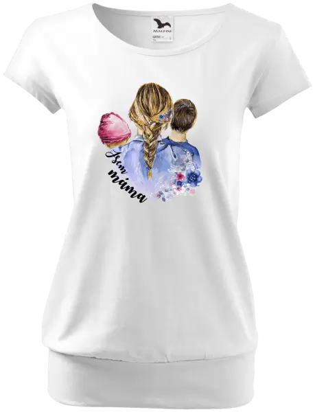 Dámské tričko Jsem máma - holčička a kluk