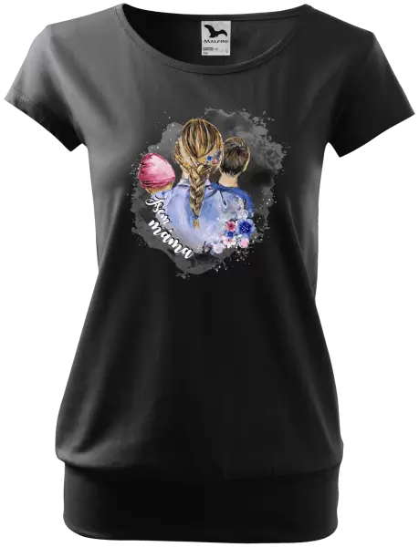 Dámské tričko Jsem máma - holčička a kluk