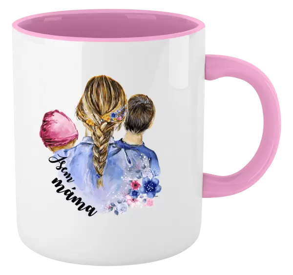 Hrnek Jsem máma - holčička a kluk
