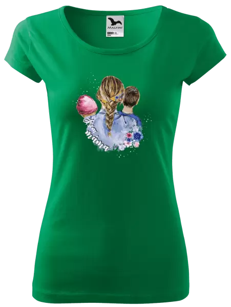 Dámské tričko Jsem máma - holčička a kluk