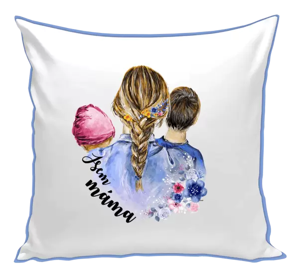 Polštář Jsem máma - holčička a kluk