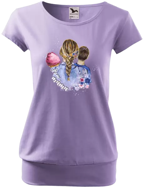 Dámské tričko Jsem máma - holčička a kluk