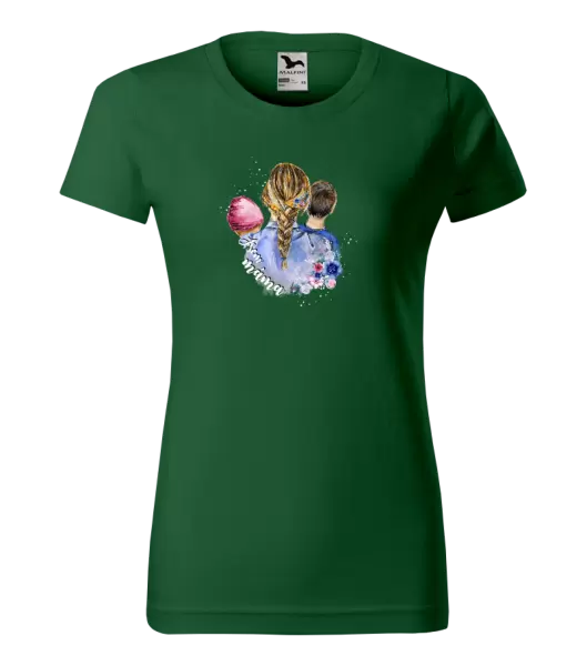 Dámské tričko Jsem máma - holčička a kluk