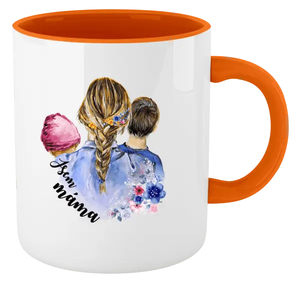 Hrnek Jsem máma - holčička a kluk