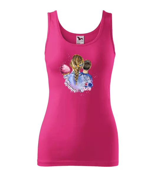 Dámské tílko Jsem máma - holčička a kluk