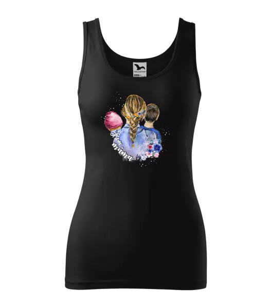 Dámské tílko Jsem máma - holčička a kluk