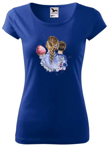 Dámské tričko Jsem máma - holčička a kluk