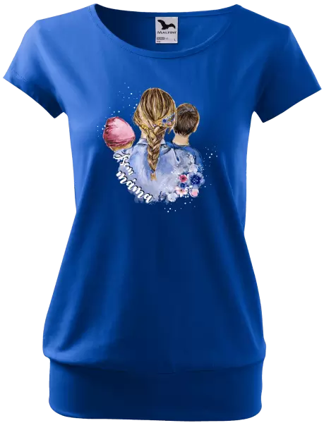 Dámské tričko Jsem máma - holčička a kluk