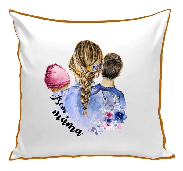 Polštář Jsem máma - holčička a kluk