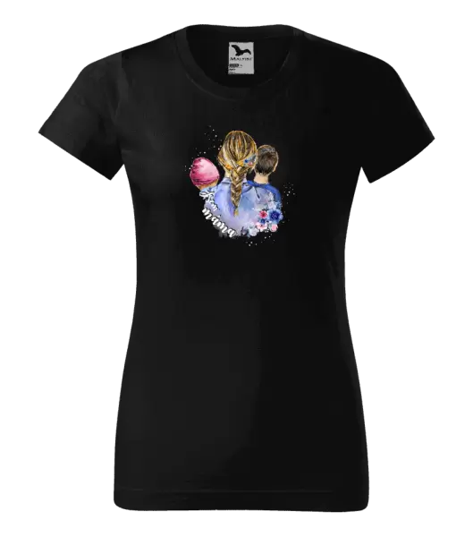 Dámské tričko Jsem máma - holčička a kluk