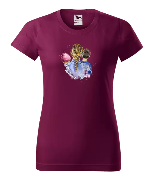 Dámské tričko Jsem máma - holčička a kluk