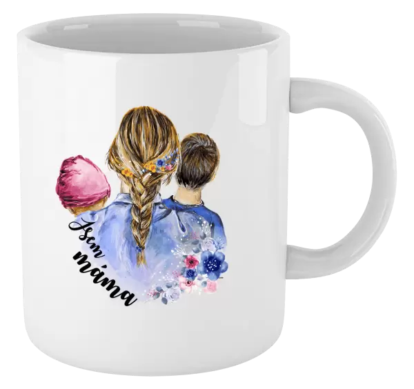 Hrnek Jsem máma - holčička a kluk