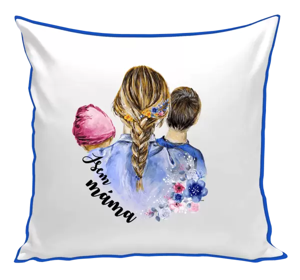 Polštář Jsem máma - holčička a kluk