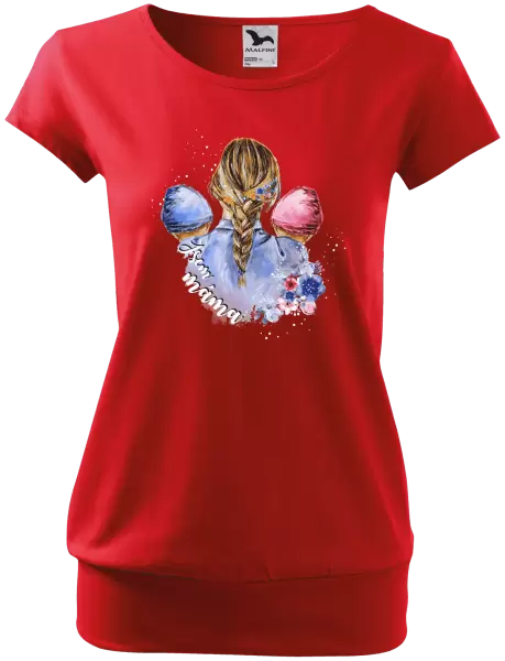 Dámské tričko Jsem máma - chlapeček a holčička