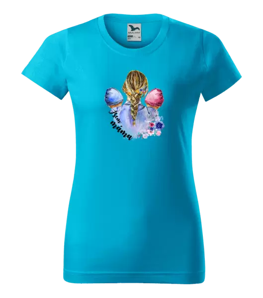 Dámské tričko Jsem máma - chlapeček a holčička