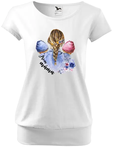 Dámské tričko Jsem máma - chlapeček a holčička