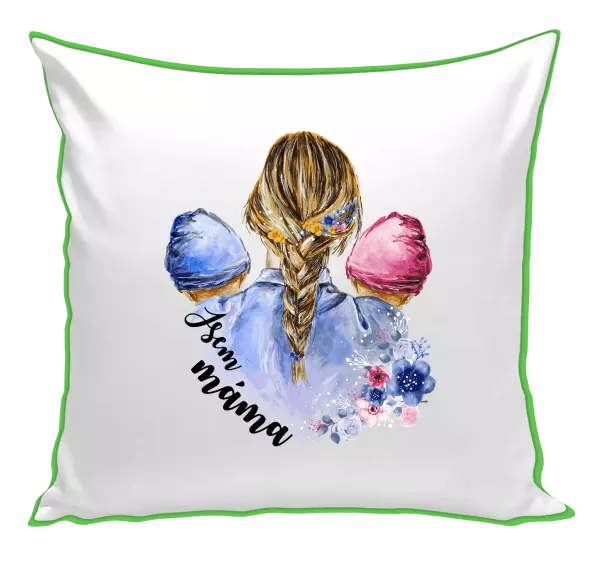 Polštář Jsem máma - chlapeček a holčička