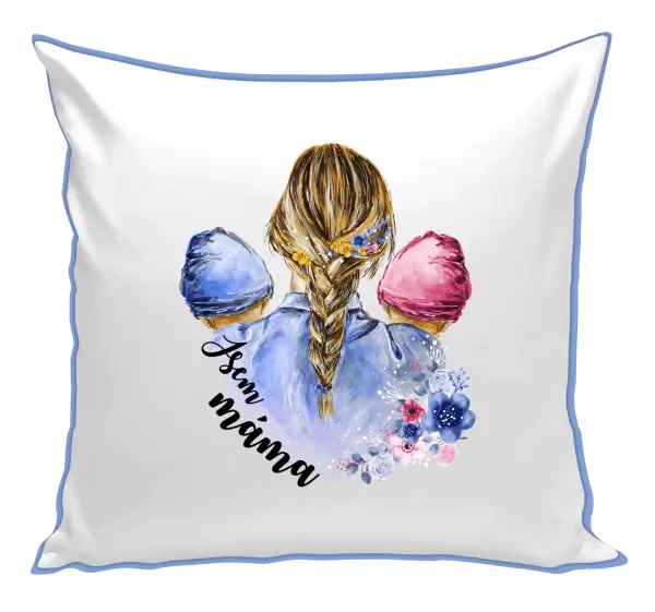 Polštář Jsem máma - chlapeček a holčička