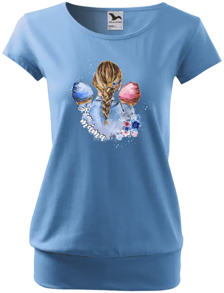 Dámské tričko Jsem máma - chlapeček a holčička