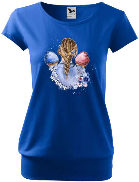 Dámské tričko Jsem máma - chlapeček a holčička