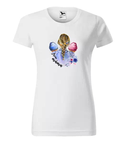 Dámské tričko Jsem máma - chlapeček a holčička