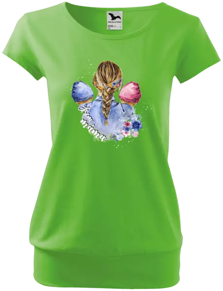 Dámské tričko Jsem máma - chlapeček a holčička