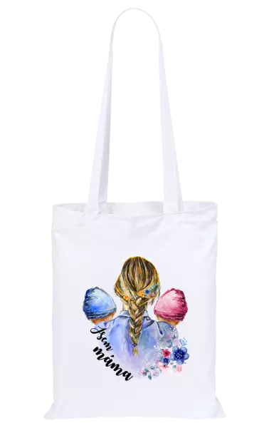 Látková taška Jsem máma - chlapeček a holčička